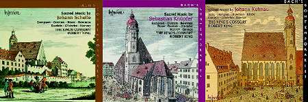 Hyperion CD covers for recordings of music by Schelle, Knüpfer and Kuhnau