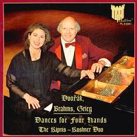 Dvorák, Brahms, Grieg - Dances for four hands - The Kipnis - Kushner Duo. © 2001 Palatine Recordings