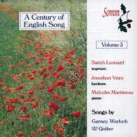 A Century of English Song, Volume 3. © 2000 Somm Recordings