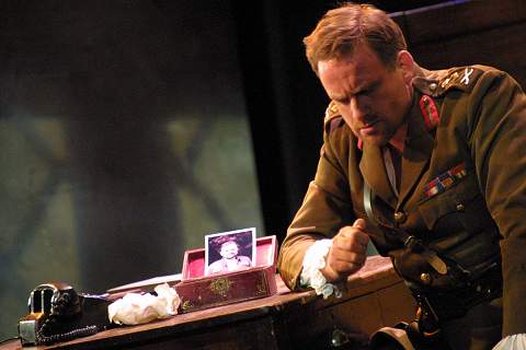 William Peel (Philip II) in the Stowe Opera 2002 production of 'Don Carlo'. Photo © 2002 John Credland