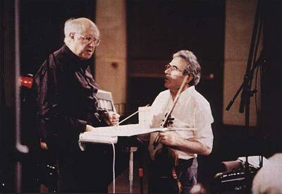 Rostropovich (left) with Lubotsky