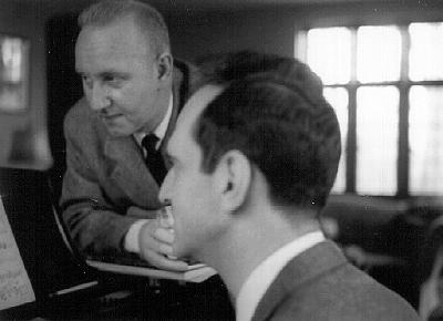 Benjamin Lees (left) with pianist Joseph Bloch, New York, 1964