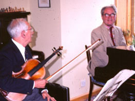 Bernard Shore and John Russell about to perform