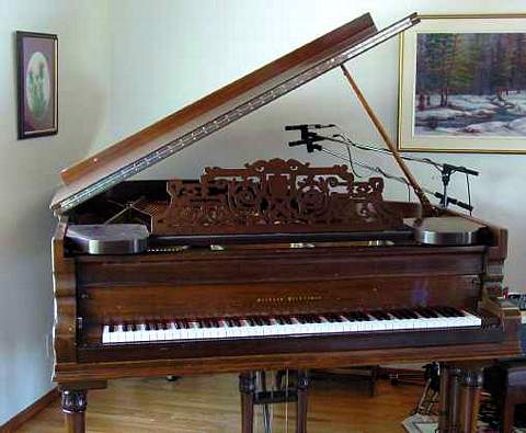 1902 Gerhard Heintzman Grand Piano after Vladislav Kovalsky's recording sessions June 2002. Restored by and courtesy of Artur Gieck, Calgary Piano House