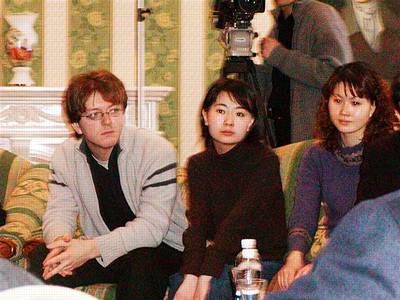 Left to right, winners Dmitri Torchinsky, Zhanna Lee and Atsuko Sahara. Photo © 2004 Howard Smith