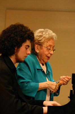 Alicia de Larrocha gives a masterclass. Photo © 2004 Eugenia Ames