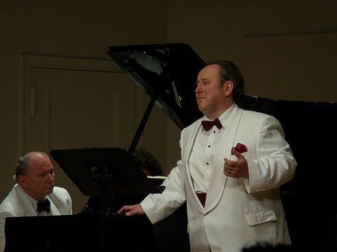 John Fredric West sings 'Winterreise', with Jerome Rose at the piano. Photo © 2004 Eugenia Ames