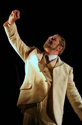 Sir Donald McIntyre as Wotan in 'Das Rheingold' at Longborough Festival Opera. Photo © Stephen Wright