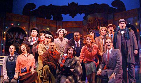 The cast of the Lyric Opera Cleveland production of Bock and Harnick's SHE LOVES ME, at the Drury Theatre, Cleveland Play House. Photo © Steve Zorc