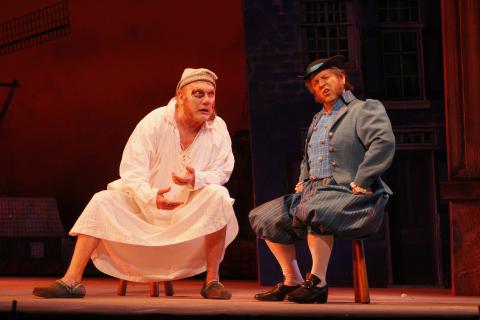 James Johnson and Bonaventura Bottone in 'The Broken Jug'. Photo © 2008 Robert Millard 