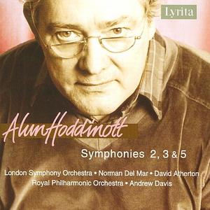 Alun Hoddinott: Symphonies 2, 3 and 5. CD cover © Lyrita